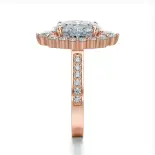 Pierścionek z owalnym diamentem różowe złoto SBP_022